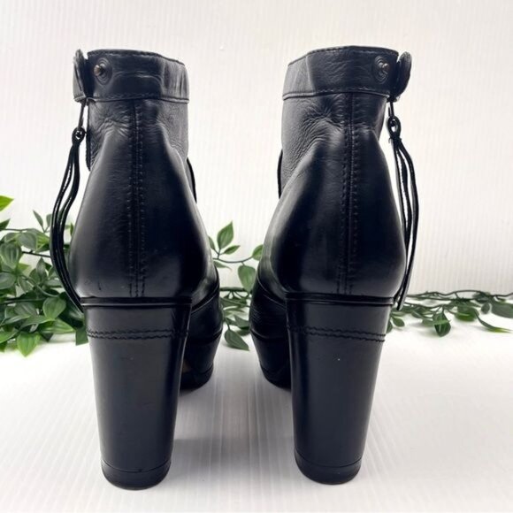 Acne Studios 'Track' block heel platform Black Ankle Boots 6.5 - Picture 7 of 14